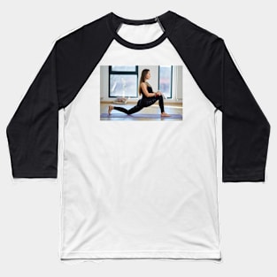 Woman in various yoga postures Baseball T-Shirt